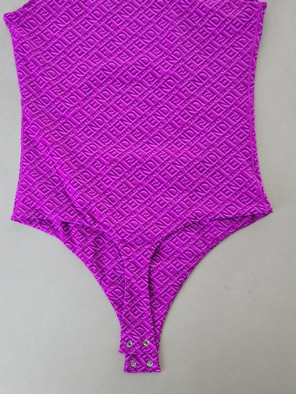 New! Bright Magenta-pink Fendi x SKIMS High Neck Bodysuit Size S